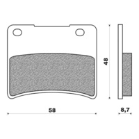 Newfren Front Brake Pad Touring Organic