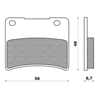 Front Brake Pads Touring Organic for Suzuki GF250 1987 to 1988