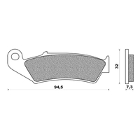Front Brake Pads Dirt Organic for Honda TRX250R 1986 to 1987