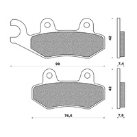 Newfren Brake Pads Touring Sintered for Kawasaki KDX250 1991 to 1995