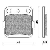 Rear Brake Pads Dirt Organic for Honda ATC200X 1983 to 1985