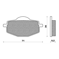 Rear Brake Pads Touring Organic for Yamaha YZ250 1988