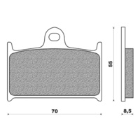 Newfren Front Brake Pads Touring Sintered