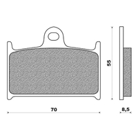 Front Brake Pads Touring Sintered for Suzuki GSX-R750 1988 to 1993