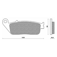 Rear Brake Pads Touring Organic for Honda GL1500C Valkyrie 1997 to 2003