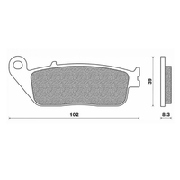 Front Brake Pads Touring Sintered for Honda CB250 1993 to 2005