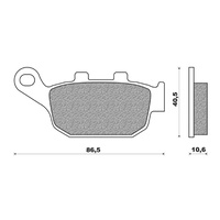 Newfren Rear Brake Pads Touring Organic for Yamaha XJ6N 2009 to 2015