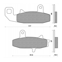 Front Brake Pads Touring Organic for Suzuki DR650SE 1994 to 1995