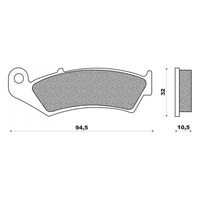 Rear Brake Pads Touring Organic for Honda VFR400 NC30 1989 to 1993