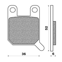 Rear Brake Pads Dirt Organic for Derbi 50 Predator Replica LC 1999 to 2002