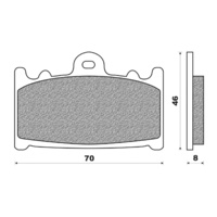 Newfren Front Brake Pad Touring Organic