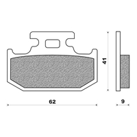 Rear Brake Pads Dirt Organic for Yamaha TT-R250 1994 to 2012