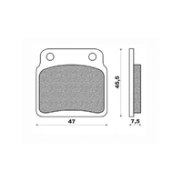 Rear Brake Pads ATV Organic for Kawasaki KSF400 2003 to 2006