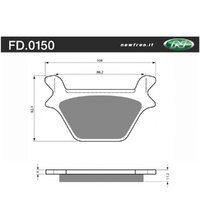 Rear Brake Pads Touring Sintered for HD 1340 FXDB Dyna Daytona 1991 to 1993