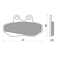 Rear Brake Pads Touring Organic for Cagiva 750 Elefant 1990 to 1993