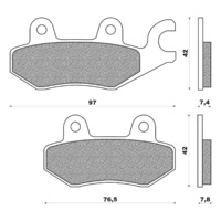 Newfren Rear Left Brake Pads Dirt Sintered