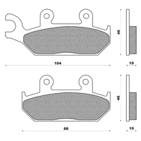 Front Brake Pads Touring Organic for Yamaha XT600E 1990 to 2004