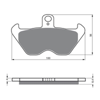 Front Brake Pads Touring Organic for BMW K100 RT 1989 to 1990