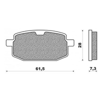 Front Brake Pads Scooter Organic for Bolwell PGO Sym 50 Roma 1994 to 2002