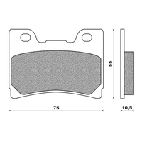 Front Brake Pads Touring Organic for Yamaha FZR600 1992
