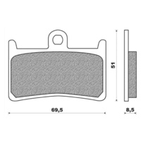 Newfren Front Brake Pad Touring Organic