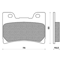 Front Brake Pads Touring Organic for Yamaha VMX-12 VMax 1986 to 2007