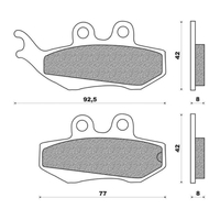 Front Brake Pads Touring Organic for Gilera 180 Runner VXR 1999 to 2005