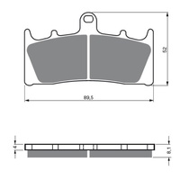 Newfren Front Brake Pad Touring Organic