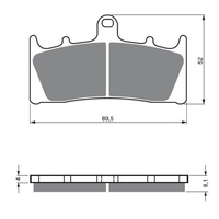 Newfren Front Brake Pads Touring Sintered