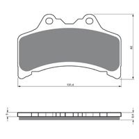 Front Brake Pads Touring Organic for Yamaha GTS1000A 1993 to 1994