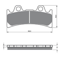 Newfren Front Brake Pad Touring Organic