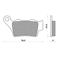 Rear Brake Pads Dirt Sintered for Honda NX650 Dominator 1998 to 2000