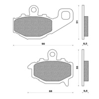 Newfren Rear Brake Pads Touring Sintered