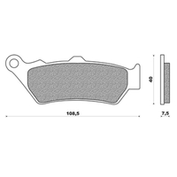 Front Brake Pads Touring Organic for KTM 950 Adventure 2003 to 2005
