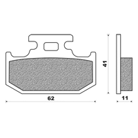 Rear Brake Pads Dirt Organic for Suzuki RM250 1991 to 1995