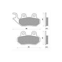 Newfren Front Brake Pad Scooter Elite Organic