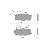 Front Brake Pads Elite Organic for Bolwell PGO Sym 100 Bella 2003 to 2004
