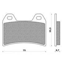 Newfren Front Brake Pad Touring Organic