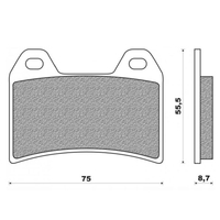 Front Brake Pads Touring Organic for KTM 1190 Adventure 2014 to 2016