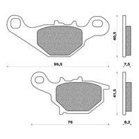 Front Brake Pads Dirt Organic for Suzuki Address 110 2015 to 2021