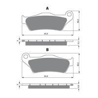 Rear Brake Pads Touring Organic for BMW R1100 S 2001 to 2006