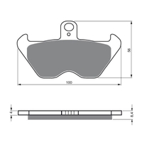 Front Brake Pads Touring Organic for BMW K1200 LT 1997 to 2000