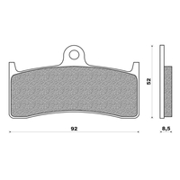 Front Brake Pads H/D Organic for Buell S3 Thunderbolt 1998 to 2001