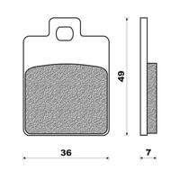 Front Brake Pads Scooter Elite Organic for Piaggio/Vespa ET2 50 1997 to 2002