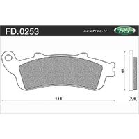 Rear Brake Pads Touring Organic for Honda VFR800FI 1998 to 1999