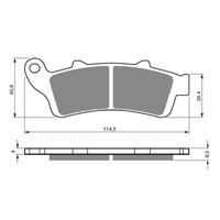Rear Brake Pads Touring Organic for Honda NT650V Deauville 2003 to 2006