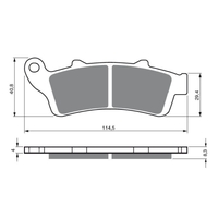 Rear Brake Pads Touring Sintered for Honda CTX1300 2014 to 2016