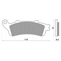 Rear Brake Pads Touring Sintered for Honda XL1000V Varadero ABS 2008 to 2010