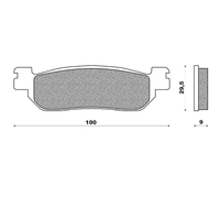 Rear Brake Pads Touring Sintered for Yamaha YP250 Majesty 2000 to 2006