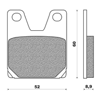 Rear Brake Pads Touring Organic for Yamaha YZF-R1 1998 to 2001